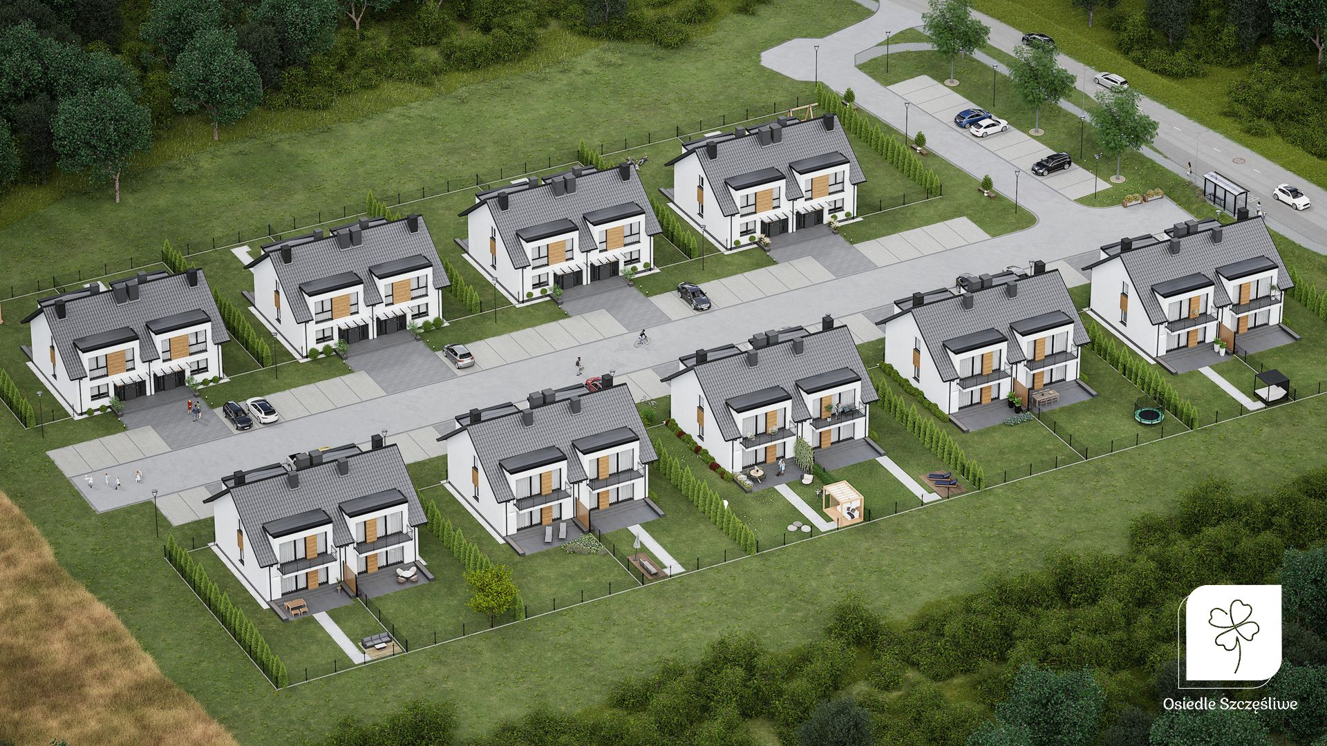 Osiedle Szczęśliwe, widok: z góry