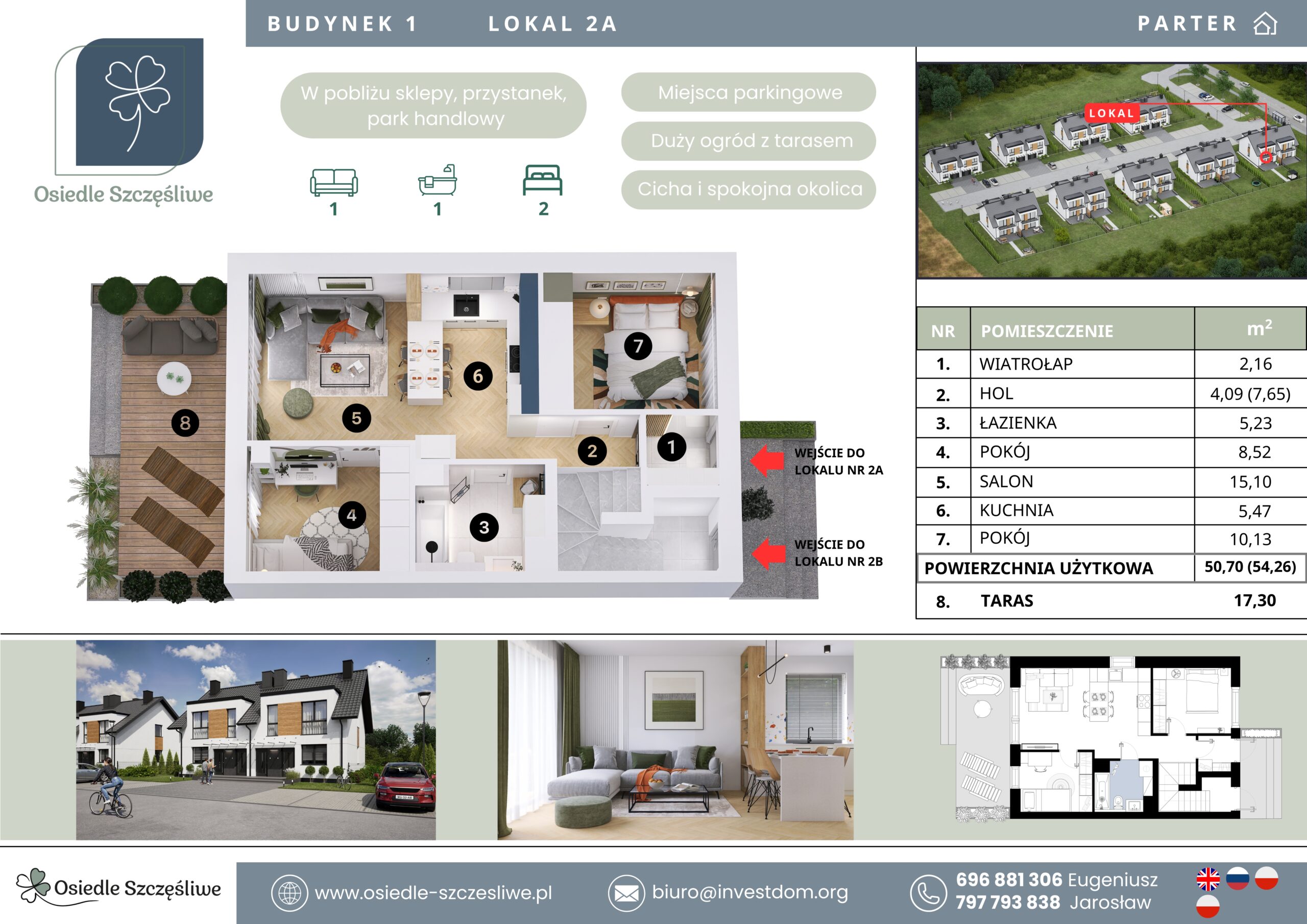 3D floor plan: Apartment 1.2A